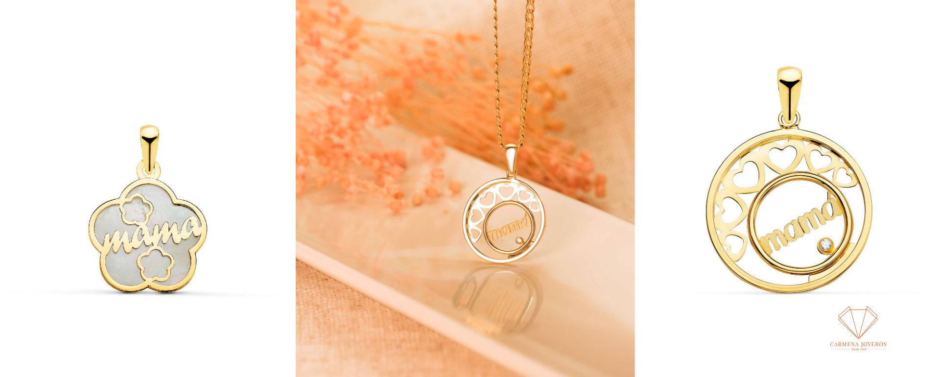 Colgantes de oro 18 ktes de Carmena Joyeros para decir te quiero